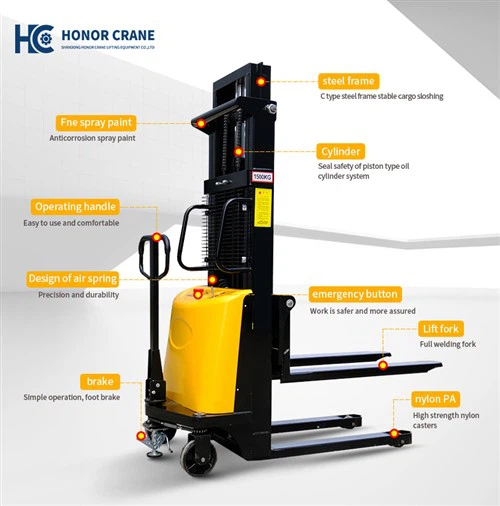 Semi Electric Hydraulic Stacker
