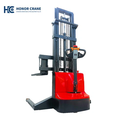 Electric Walkie Stacker with Adjustable Forks