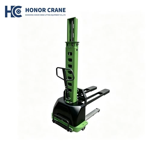 Self‑Loading Semi Electric Pallet Stacker